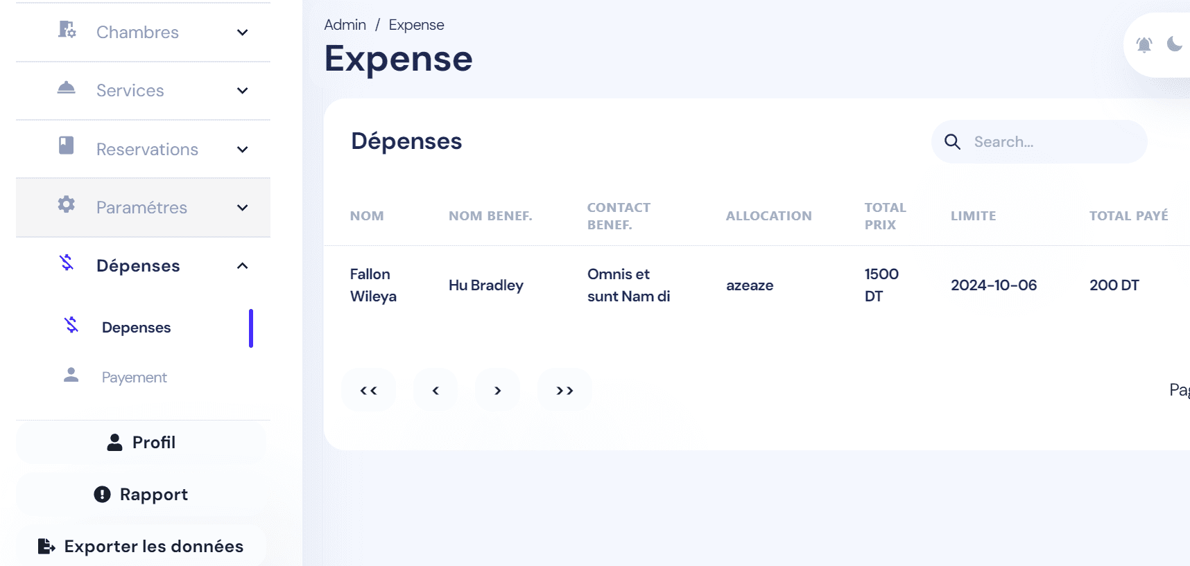 Expenses system